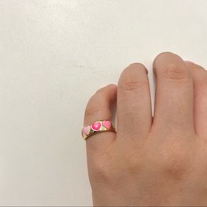 Evry jewels pink hearts ring
